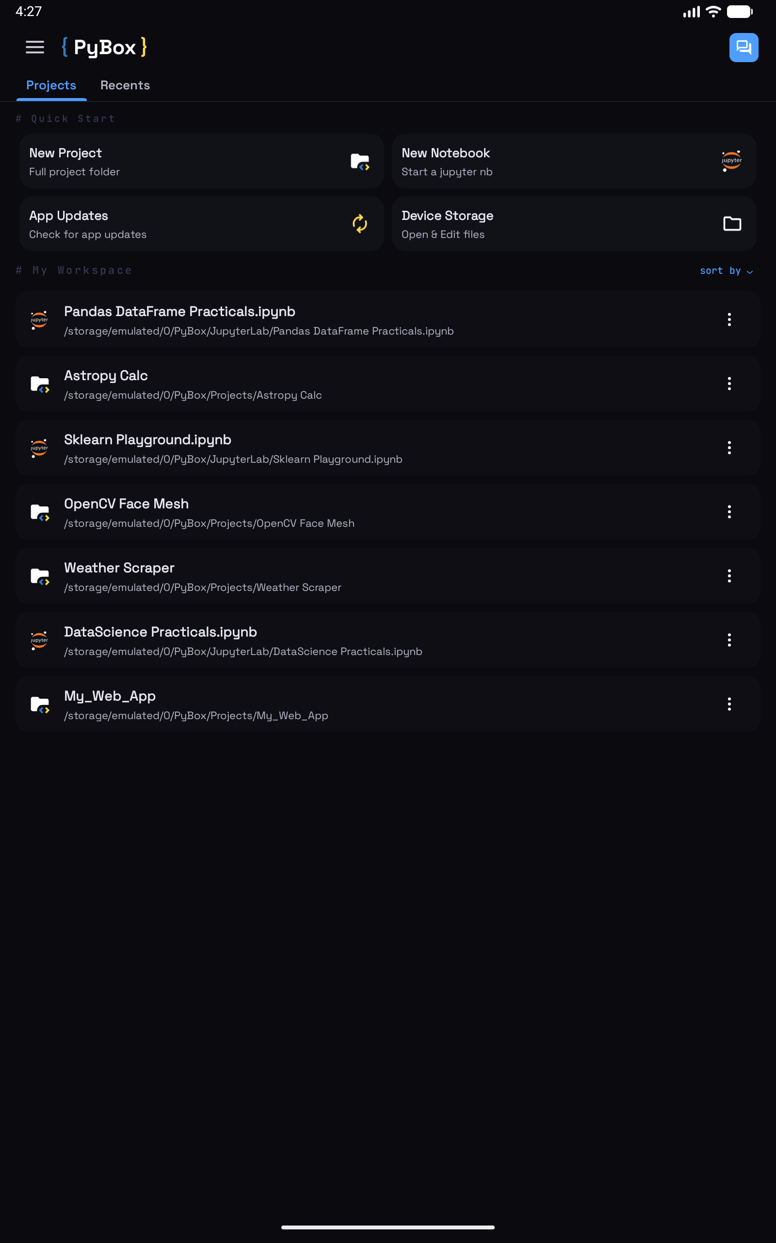 PyBox Tablet Interface